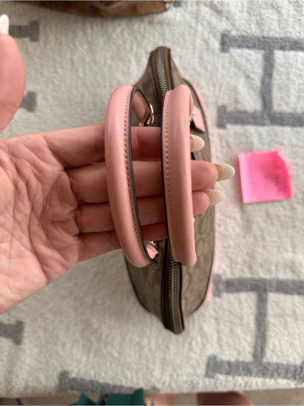 Coach sierra Dome Satchel with Pink Trim 2018